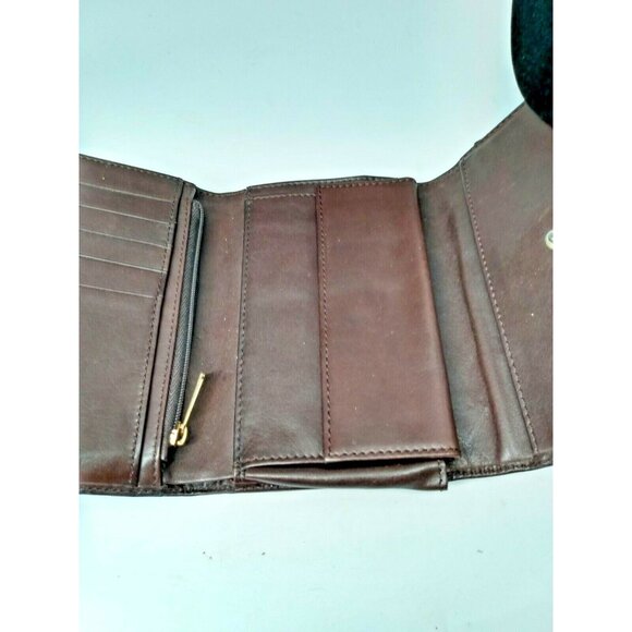 Vintage Danier Canada Dark Brown Soft Leather Ladies Wallet - 6" x 4.25" - Picture 3 of 9